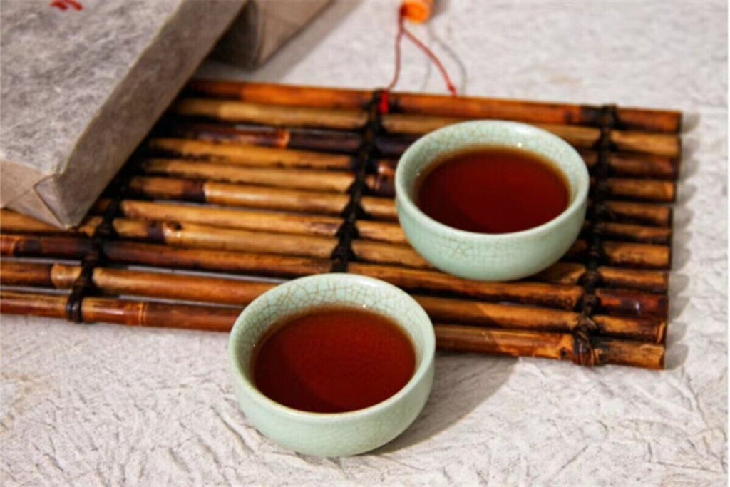 Yunnan Aged Pu-erh Tea Brick 200g Cooked Pressed Black Tea Premium Organic