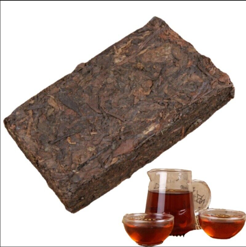 HelloYoung Yunnan Menghai Old Tree Shu Puerh Made By Puer Material 7562 Tea Brick 250g