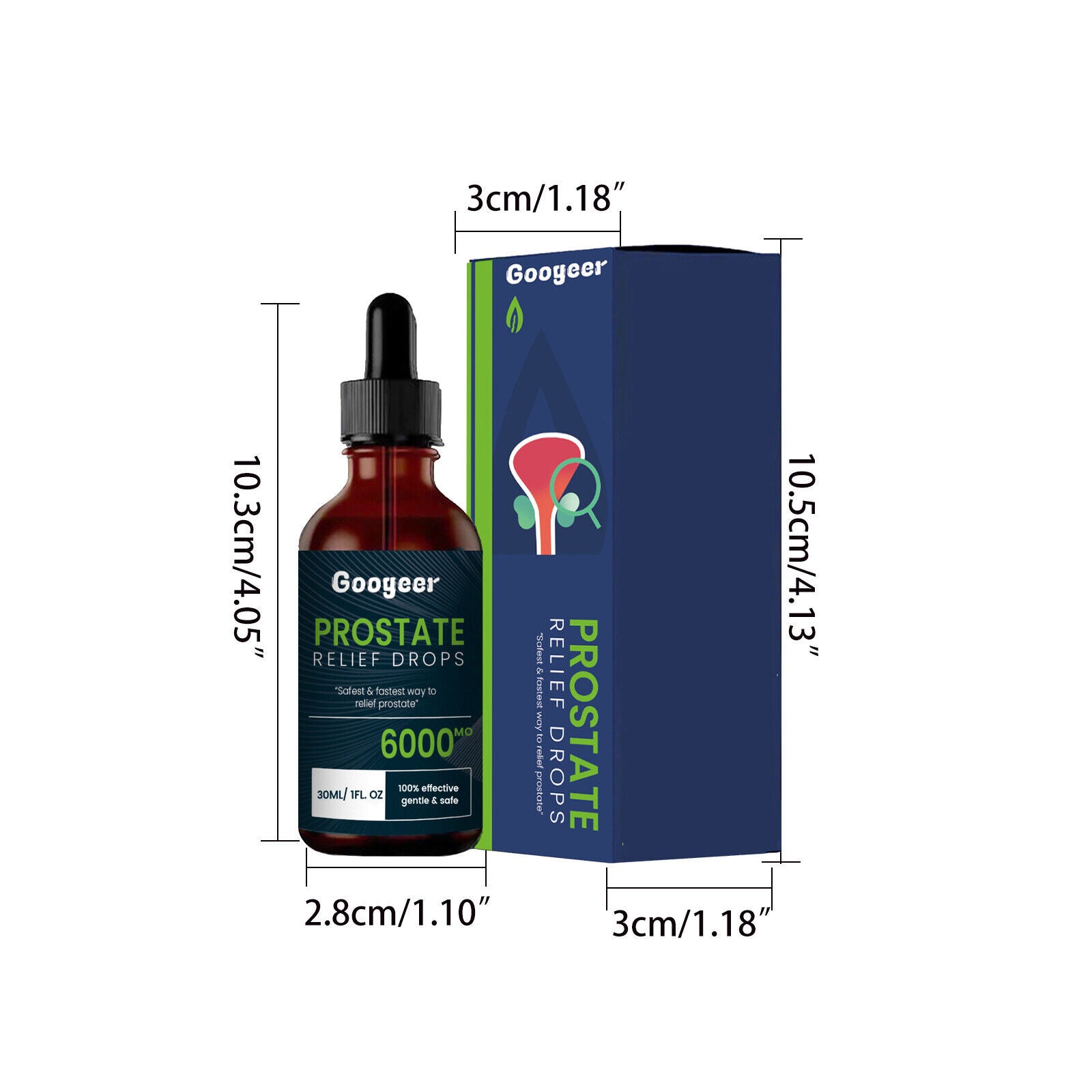 Prostata-Unterstützungstropfen für Männer mit Acetyl L-Carnitin Chlorophyll