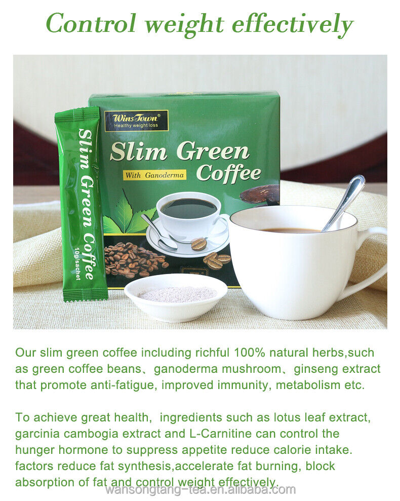 Slimming Healthy Coffee Powderinstant Slim Green Coffee Lose Weight 10g*18