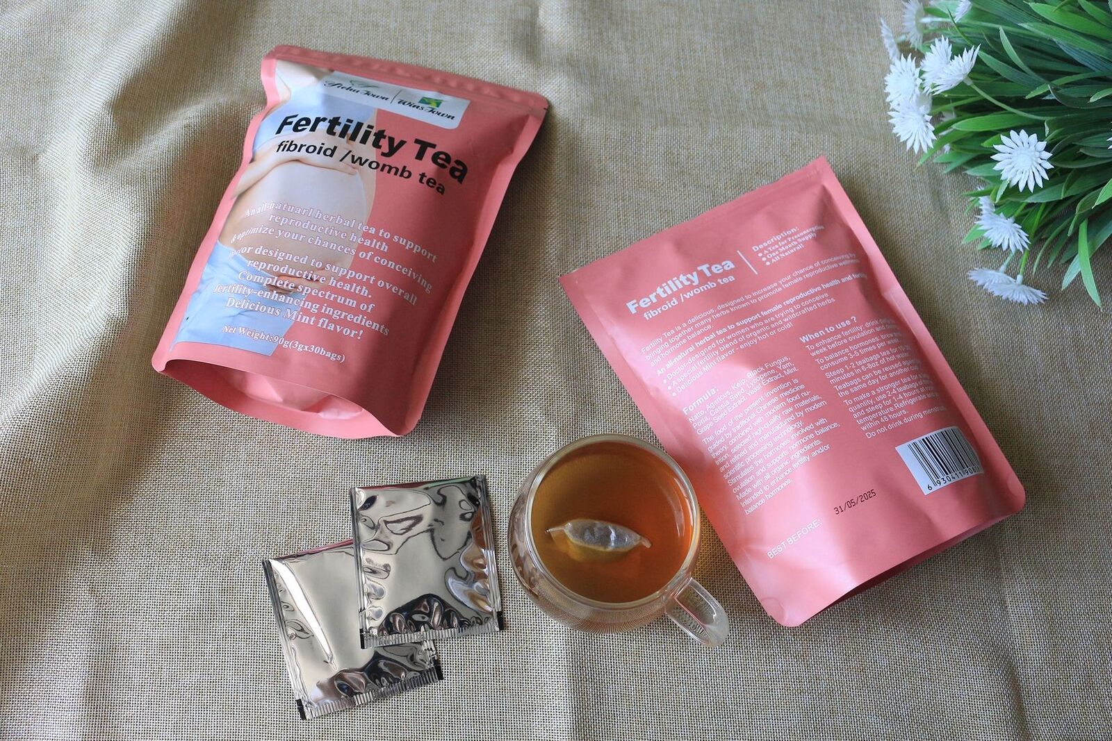 Fertility Tea Man Women Female Fibroid Womb Detox Tea 3g*30bags Healthy Drink