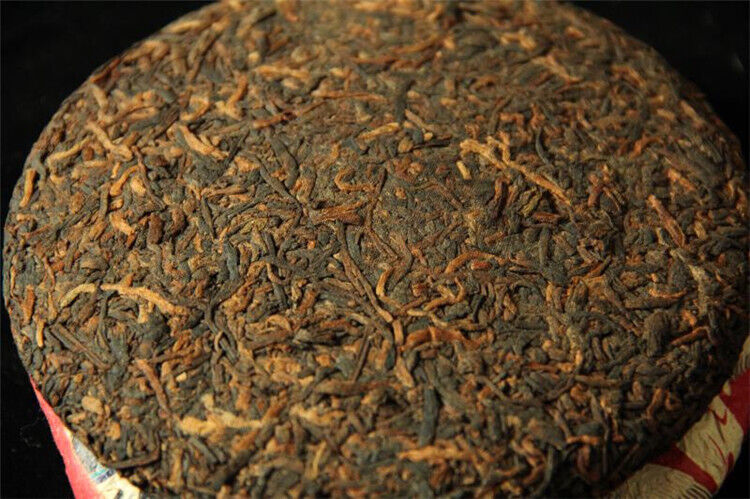 HelloYoung 200g Cang Pu Golden Bud Puerh Tea Ripe Cake Tea Menghai Chen Xiang Pu'er Cake