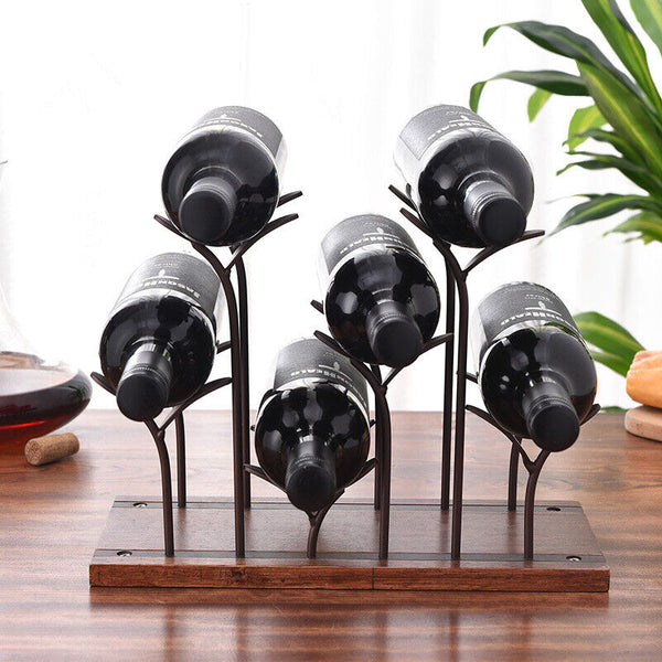 Artwork Figurine Creative Bottle Holders New Metal Wine Rack Modern Crafts Gift