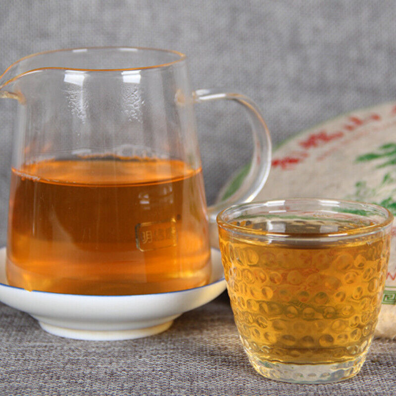 HelloYoung Puerh Green Tea Pu-Erh Tea Pressing Process Cha Pu'er Tea Cake Craft Tea 357g