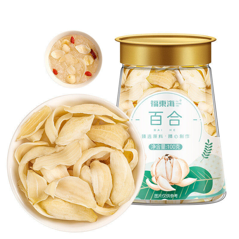 100g Dried Lily Bulb for Tea Soup Porridge Cooking Ingredients Main image