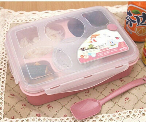 Dinnerware Food Container Five Separation Bento Box Tableware Lunchbox Microwave
