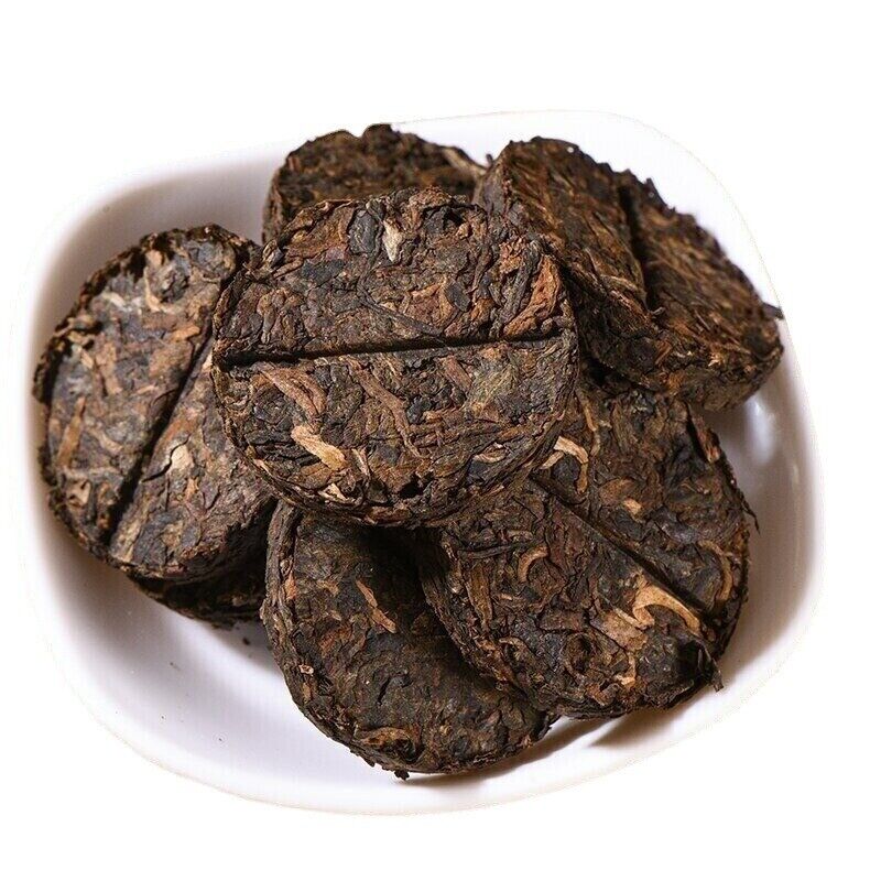 HelloYoung 200g Yunnan Puer Tea Quality Mini Cake Ripe Pu Er Health Care for Weight Loss