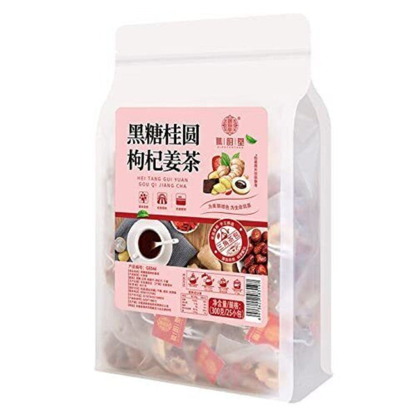 Black Sugar Longan Goji Ginger Tea 10.58 Oz Sweet Flower and Fruit Tea 300g