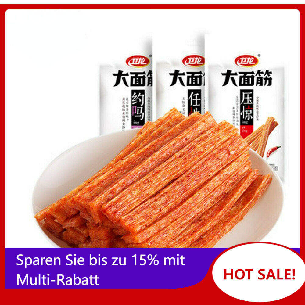 Hotstrip Chinesische Spezialität Latiao Snack Hot Gluten Latiao 106g*3大面筋 辣条零食 Main image