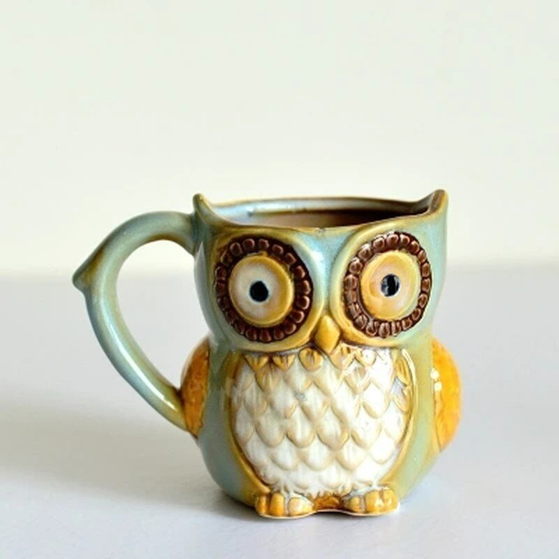 300ml Owl Cartoon Cup Milk Tea Mug Cups Mug Home Office Drinkware Coffee Ceramic