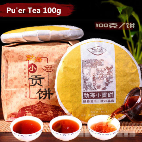 HelloYoungHigh quality ripe pu-erh,health care puer tea 100g,slimming tea Meng Hai old Black tea