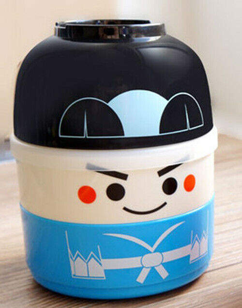 Japanese-style Cartoon Bento Box Round Plastic Lunchbox Microwaveable Tableware