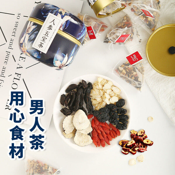 Ginseng Five Treasures Tea Scented Tea Polygonatum, Maca, Mulberry and Jujube