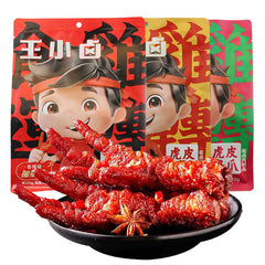 Wangxiaolu Chicken Feet Tiger Skin Chicken Feet  Instant Snacks 210g 王小卤虎皮凤爪香辣卤味