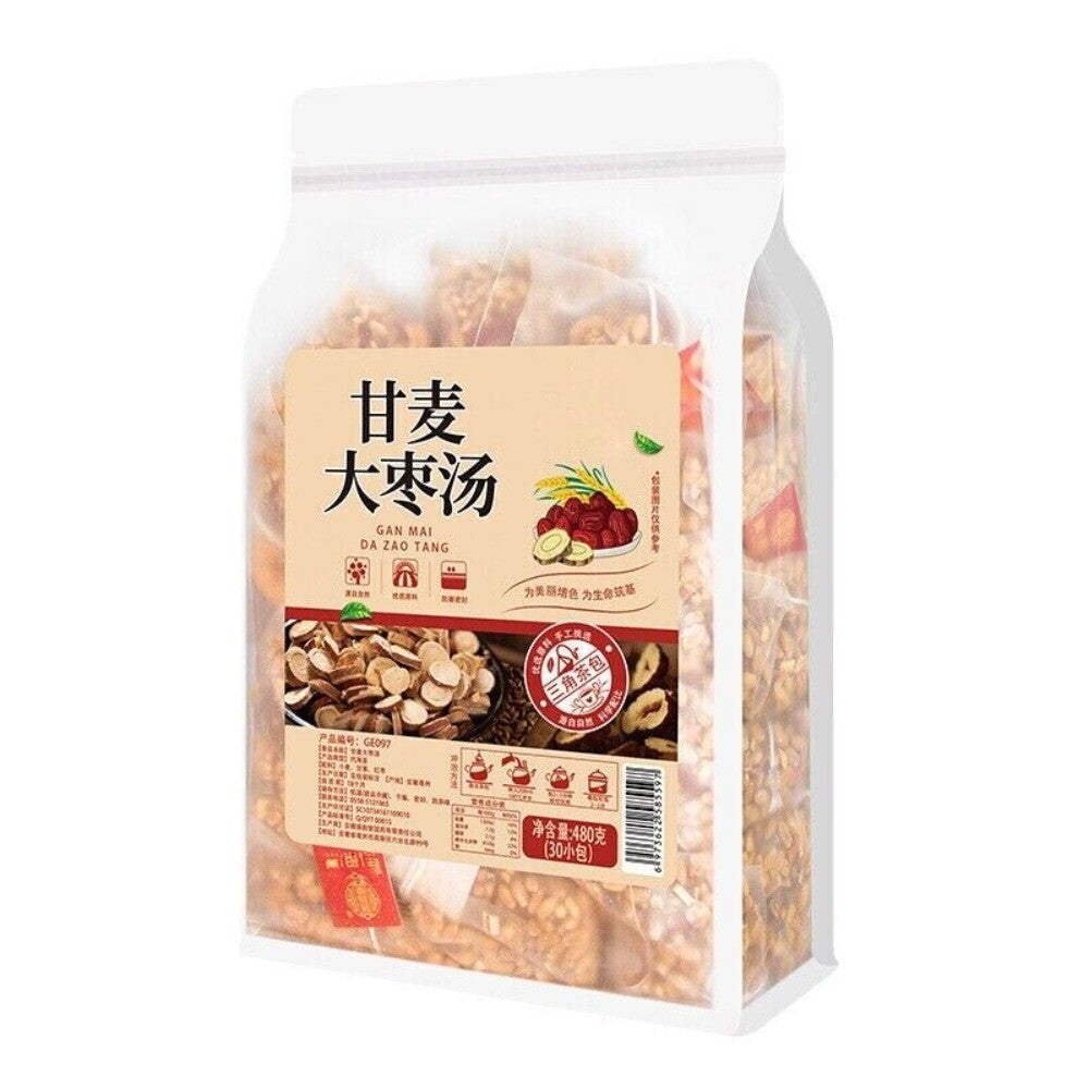 Licorice Wheat Jujube Tea 480g Glycyrrhiza Herbal Blend Easy Brew Triangle Bags
