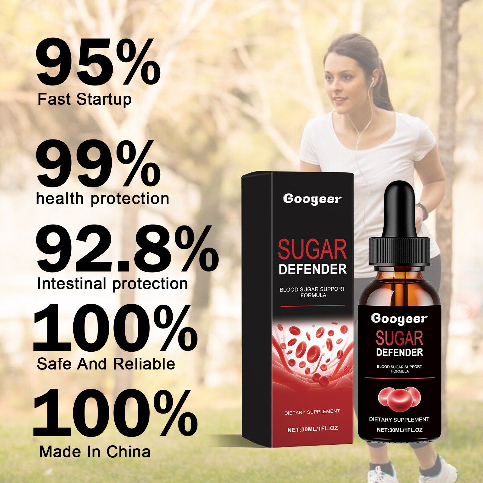 (5 Pack) Sugar Defender Drops – Blood Sugar Support Supplement, 5oz