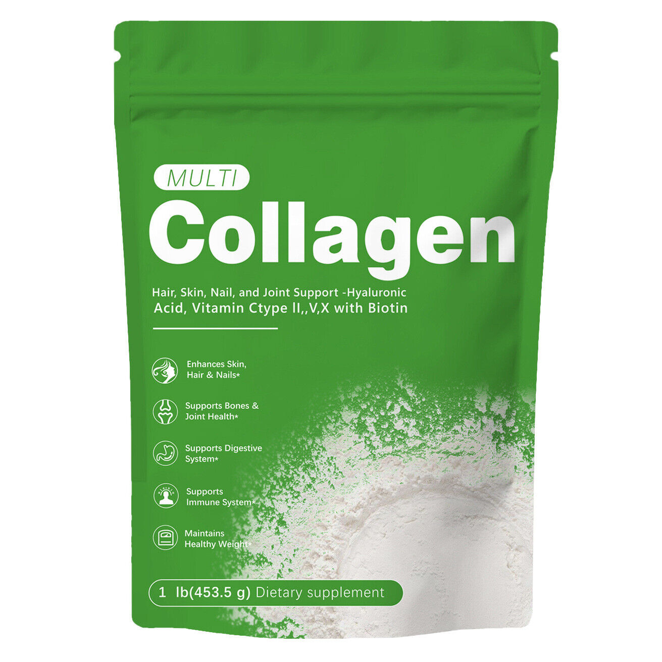 Premium Collagen Supplement 1lb(454g) New Multi Collagen Powder Main image