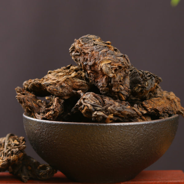500g Black Tea Puerh Tea,Golden Bud Old Tea Head Menghai Ripe Tea