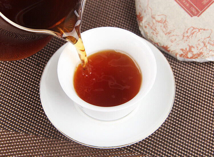 HelloYoung 100g Pu'er tea cake Brown Mountain seven cakes round tea ripening small cake tea