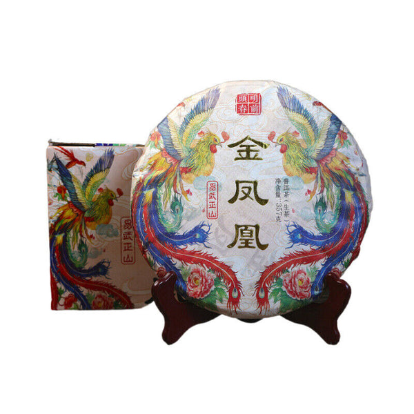 Yiwu Early Spring Golden Phoenix Tea Flower Fragrance Pu'er Tea Cake Tea 357g