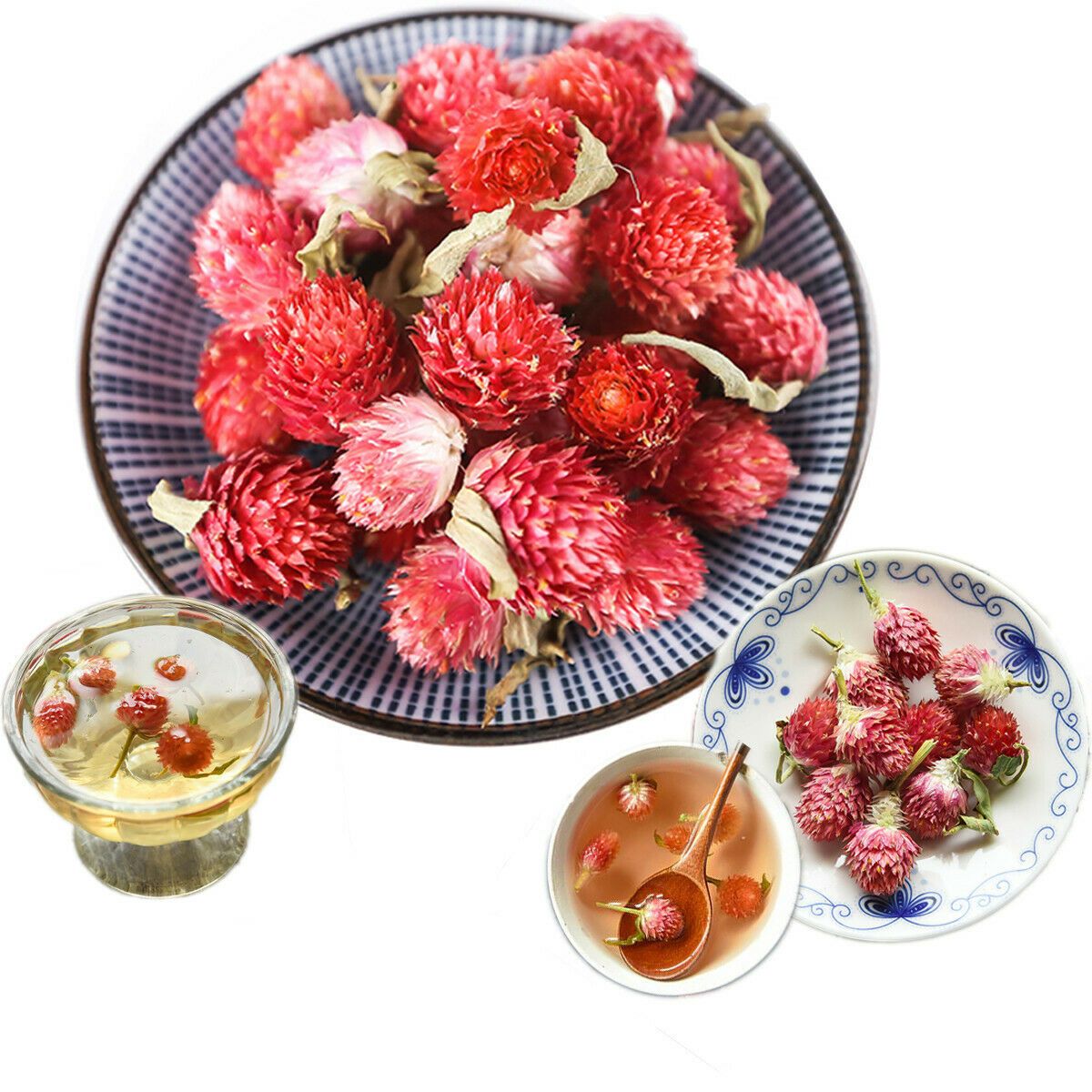 HelloYoung Herbal Tea Qian Ri Hong Flowers Tea Pure Natural Bulk of Hongqiao Plum Blossom Main image