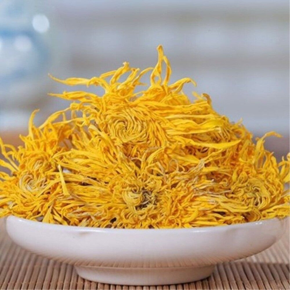Organic Chrysanthemum Tea 4pc Large Cup Summer Gold Huang Ju Herbal Blend Main image