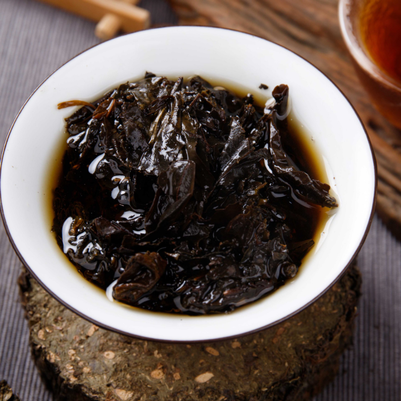 HelloYoung 150g Black Tea Cake Hunan Anhua Black Tea Flower Roll Hundred Thousand Liang Tea