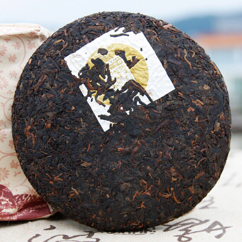 HelloYoung Pu-erh Tea Puer Shu Pu'er Puerh Ripe Tea Cake 500g Menghai Tributary Golden Bud
