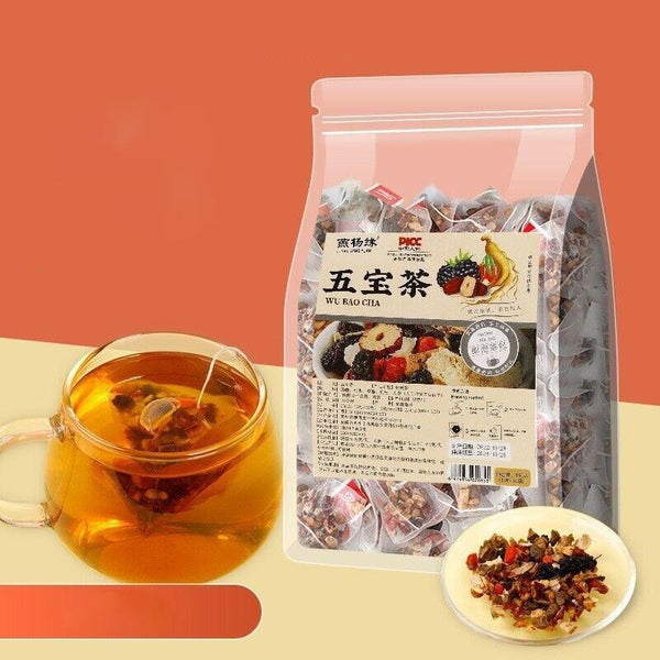 30 Triangle Bags Ginseng Five Treasures Tea Men's Tea with Red Dates & Wolfberry