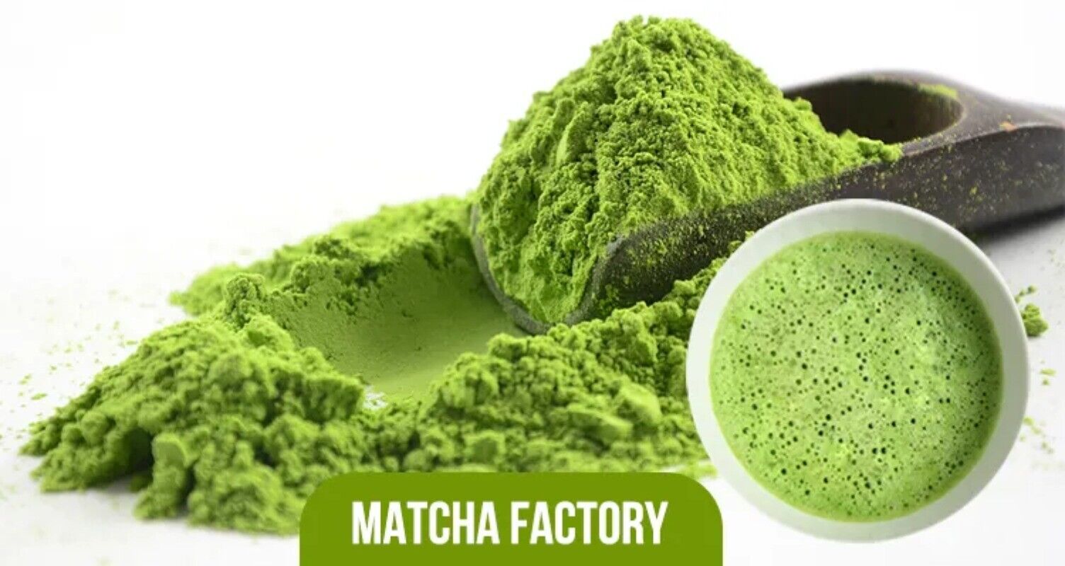 Matcha green tea powder cooking baking latte gluten free vegan macha powder Main image