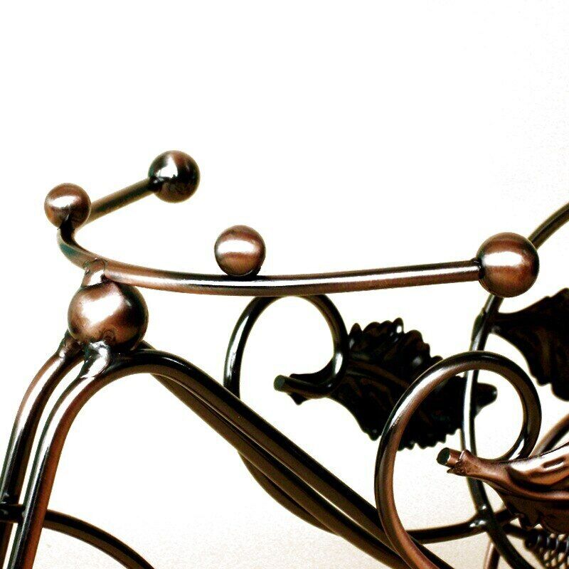 Tricycle Shaped Wine Holder Metal Wine Rack Bottle Display Shelf Rack Home Decor