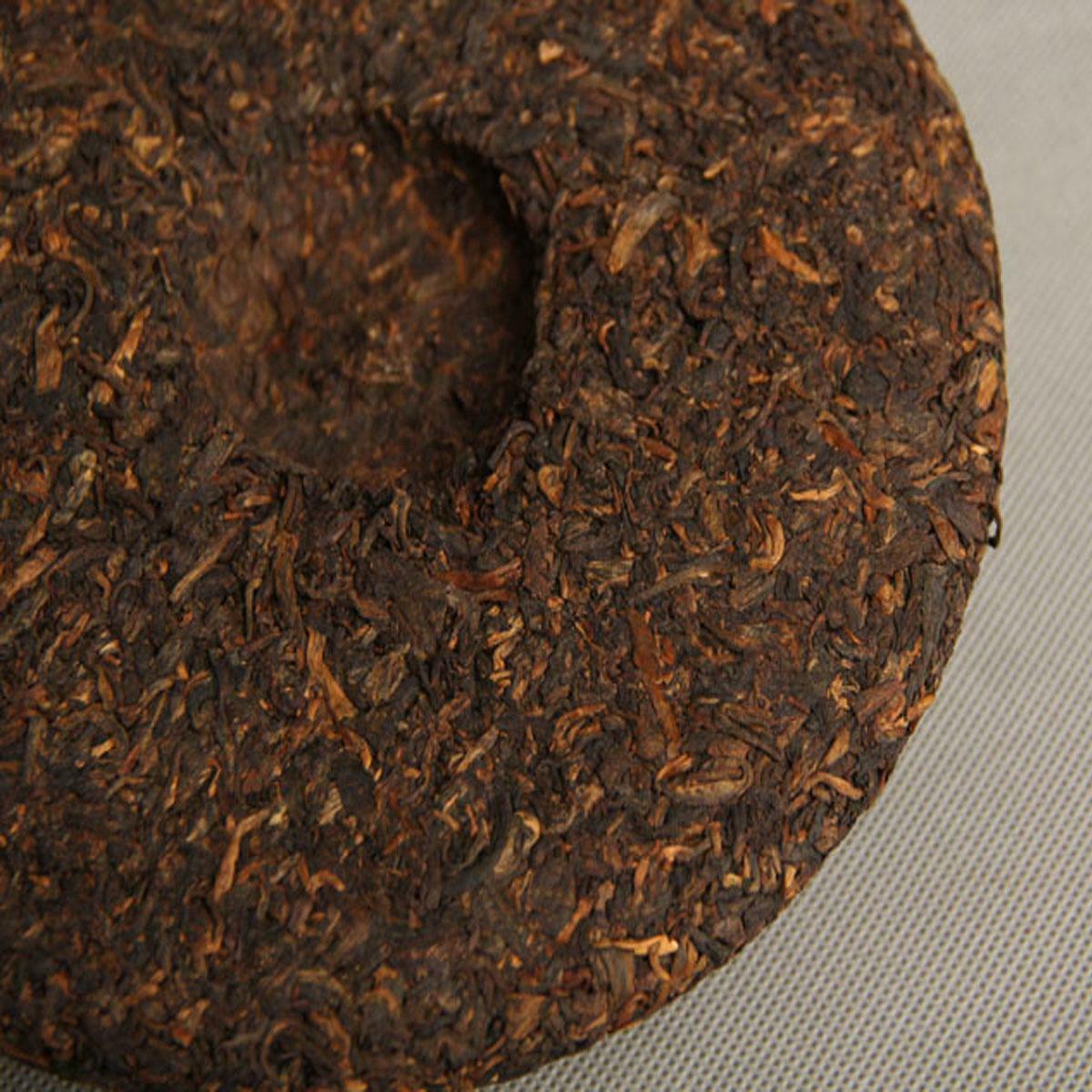 HelloYoung Cooked Puerh Tea Cake Full Fermented Banzhang Golden Bud Ripe Shu Puer Tea 357g