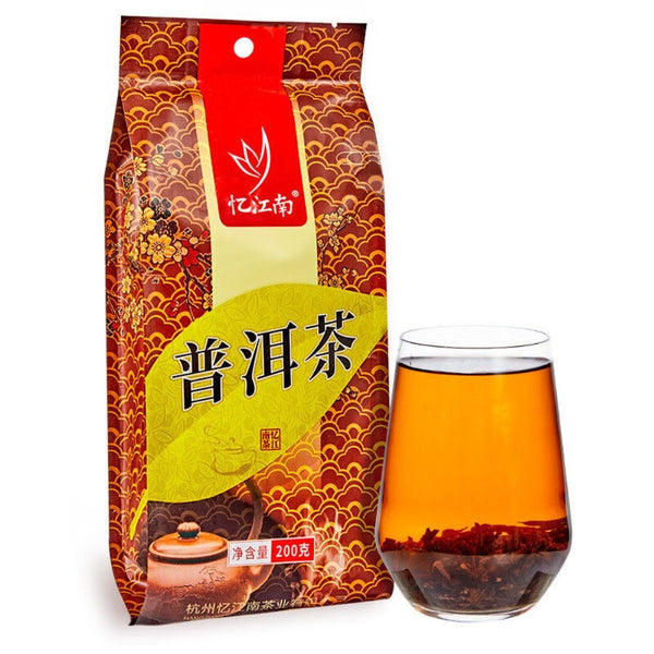 Yunnan Premium Pu-erh Tea Bags 200g Rich Red-Brown Full-Bodied Flavor