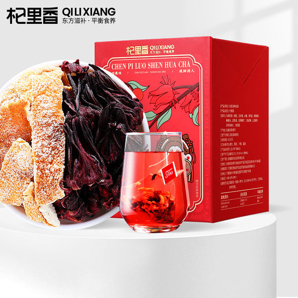 Premium Goji Chenpi Hibiscus Flower Tea 35g Box 7 Triangular Tea Bags