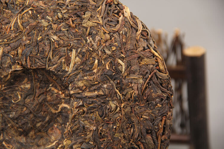 HelloYoung 357gPuerh Tea Grain Flower Tea Leaves Pure Material Tea Tightly Pressed Tea Cake