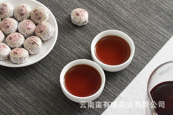 HelloYoung Yunnan Pu'er Tea 500g Glutinous Rice Fragrance Ripe Tuo(White Cotton) Pu'er