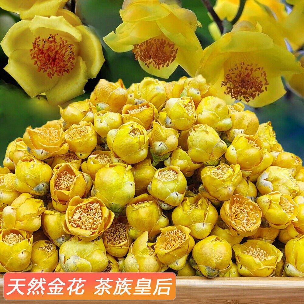 Golden Flower Tea 500g Freeze Dried Premium Natural Dried Flowers in Jar Secondary image