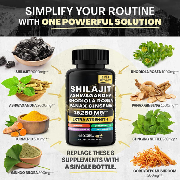 Sea Moss Bundle Black Seed Multivitamin & Shilajit Power Combo