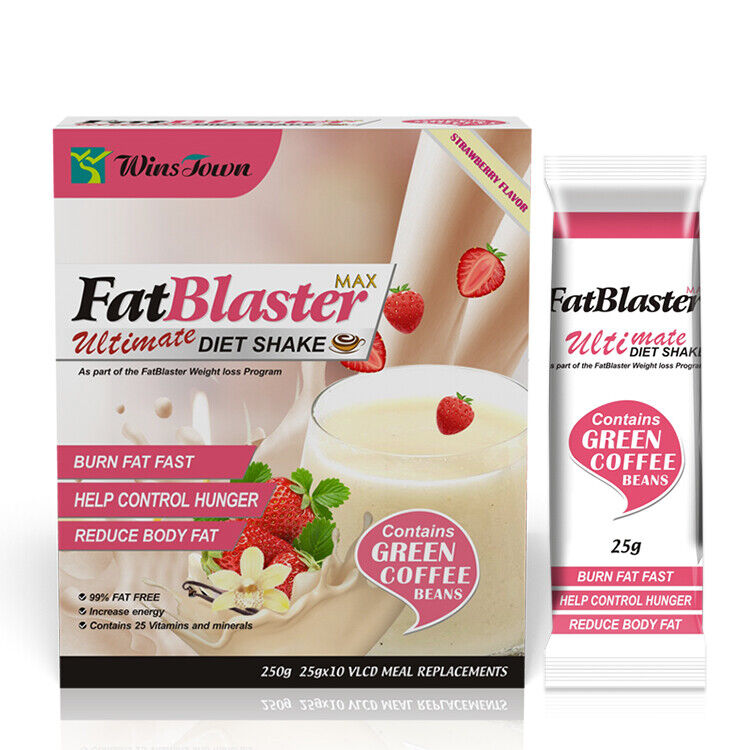 Fat Burner Meal Milk  Fat Blaster Strawberry Diet Shake Green Coffee