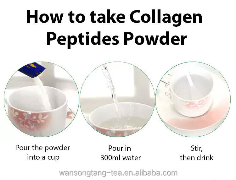 Kollagen Peptide Pulver Drink Whitening Glow Enzyme Proteine Pulver 6g*20bags
