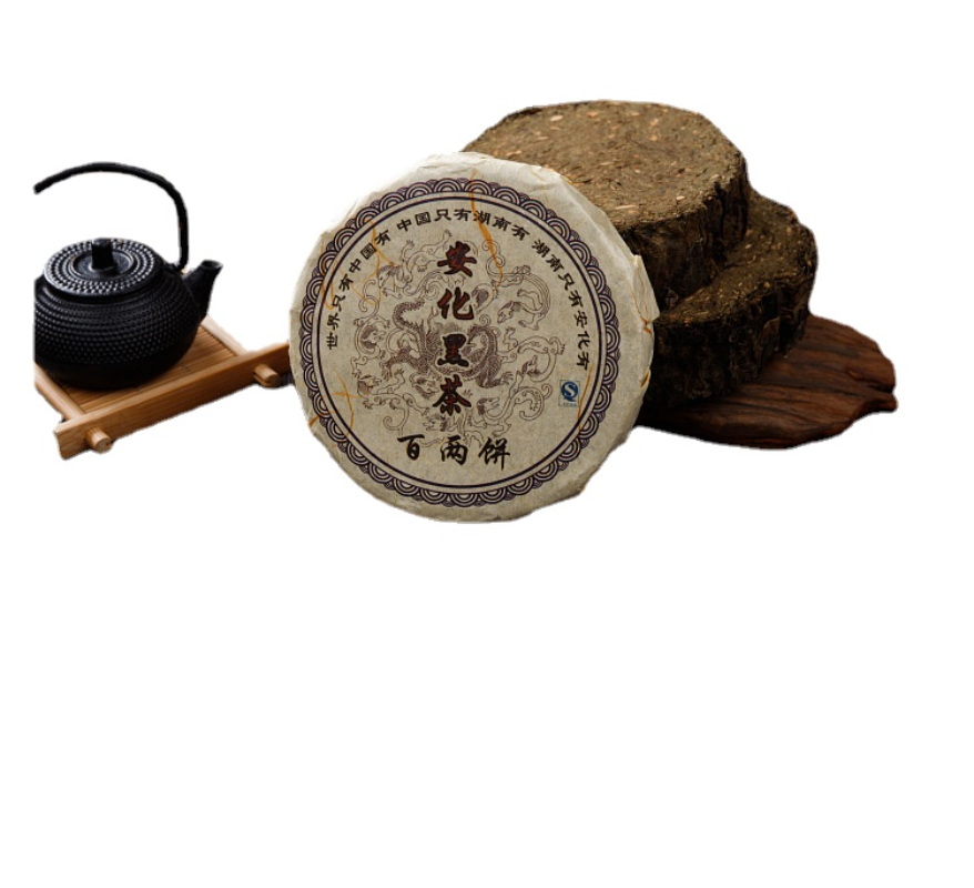 HelloYoung 150g Black Tea Cake Hunan Anhua Black Tea Flower Roll Hundred Thousand Liang Tea