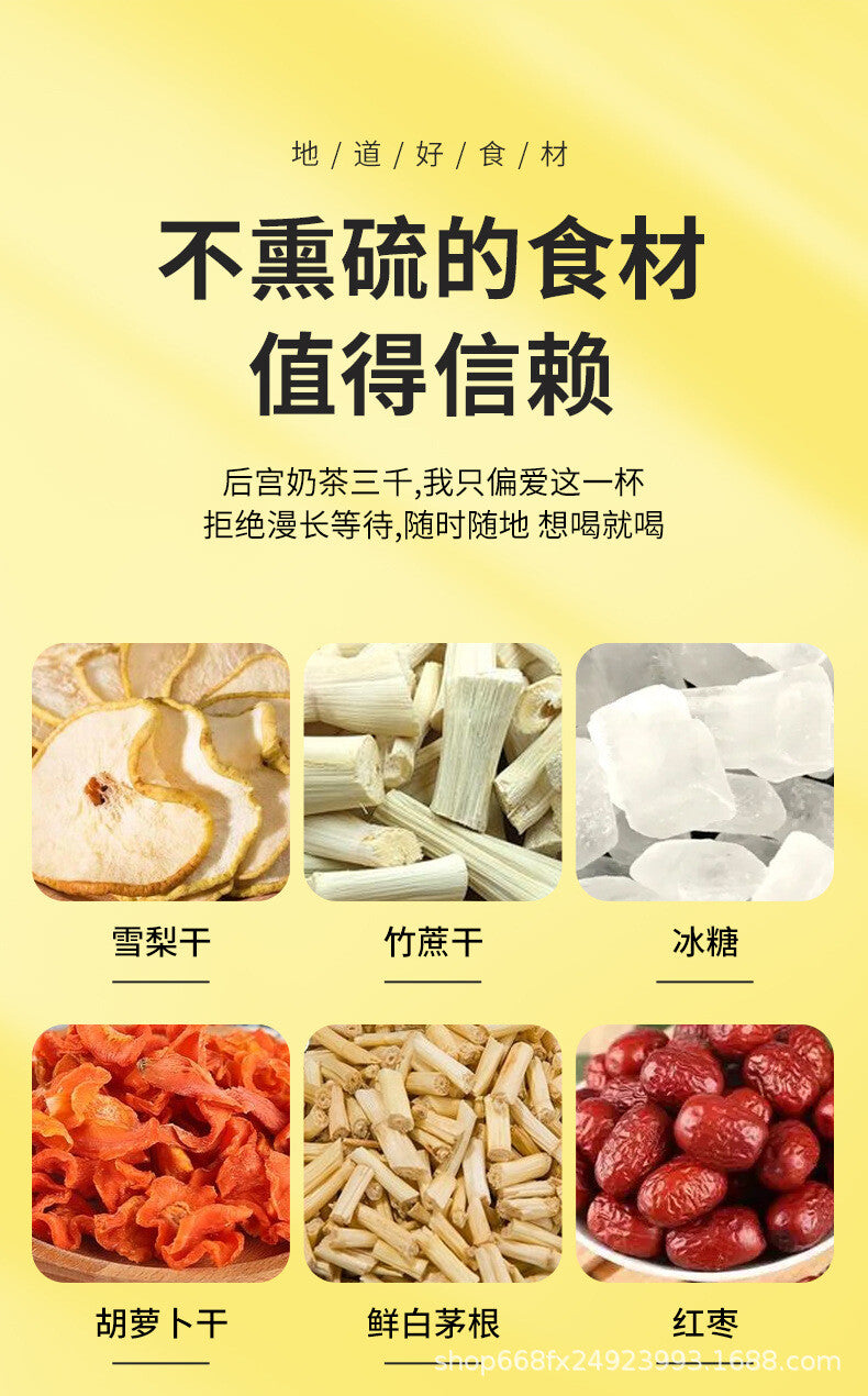 Sugarcane Reed Root Pear Tea Triangle Bags Sweet Throat Soothing Fruit Blend
