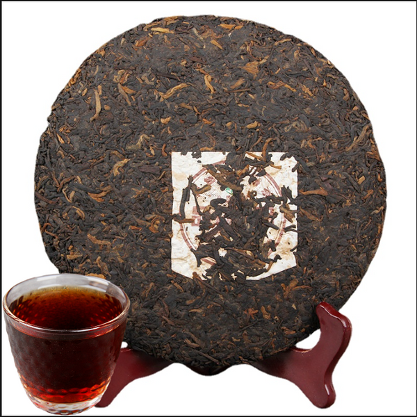 HelloYoung Pu'er Tea Factory Cloud Buds Pu'er Tea Ripe Tea Cake Yunnan Qizi Cha 400g/14.1oz