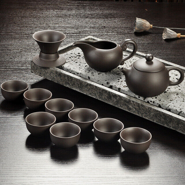 Handmade Drinkware Purple Sand Teapot Tea Set Ceramic Teapot Cup China Kung Fu