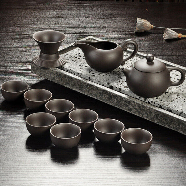 Handmade Drinkware Purple Sand Teapot Tea Set Ceramic Teapot Cup China Kung Fu