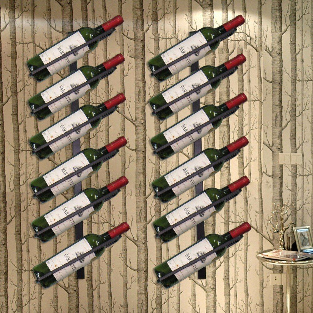 Red Wine Champagne Bottle Display Stand Rack Organizer Tilted/Straight Wine Rack
