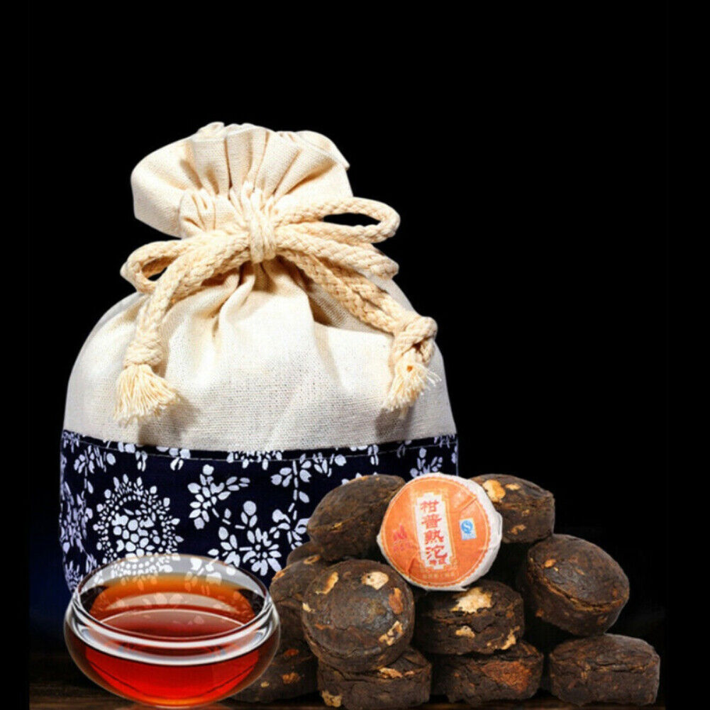 HelloYoung Yunnan Small Puerh Tea Cake Tangerine Peel Pu'er Tea Chinese Puer Black Tea 500g Secondary image