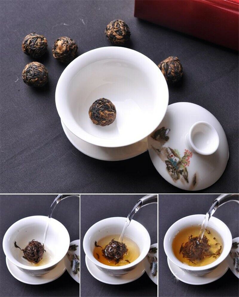HelloYoung 100g Small Gold Ball Black Tea Organic Dianhong Bud Tea China Yunnan Specialty