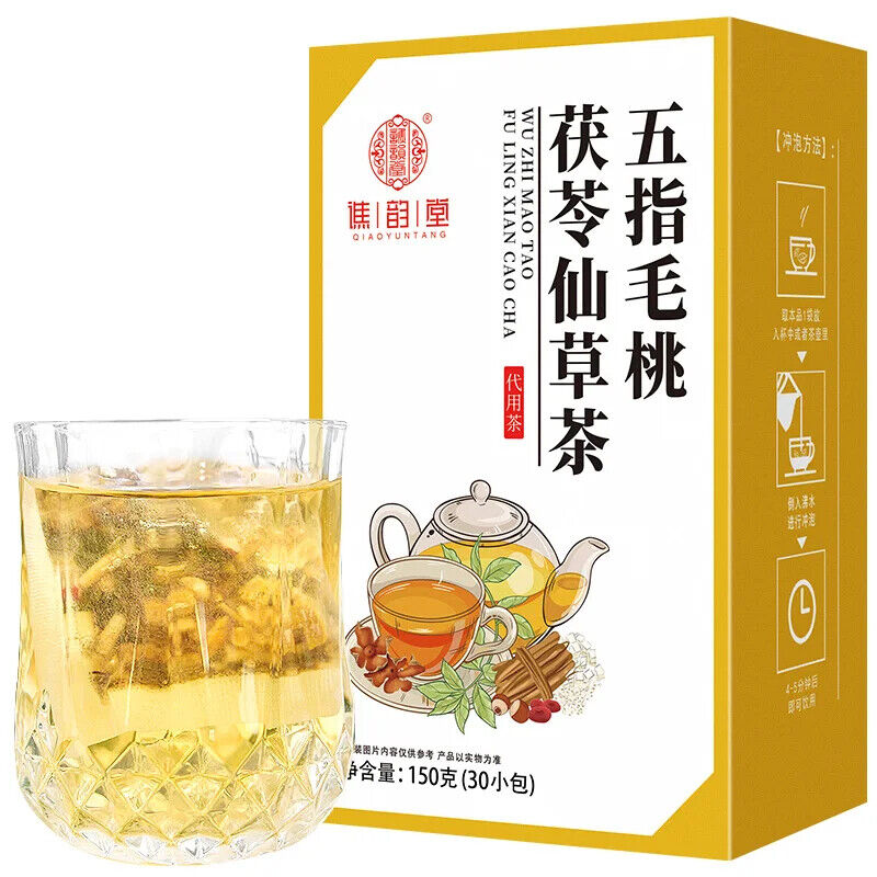Five Finger Peach Poria Cocos Xiancao Tea Healthy Herb Tea Bag 150g/5.29oz Main image