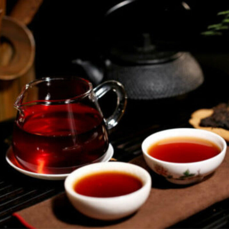 TemuTea 357g  Menghai Heaven Earth Bulang Aged Rhythm Pu-erh Tea Cake Aged Ripe Puer Tea